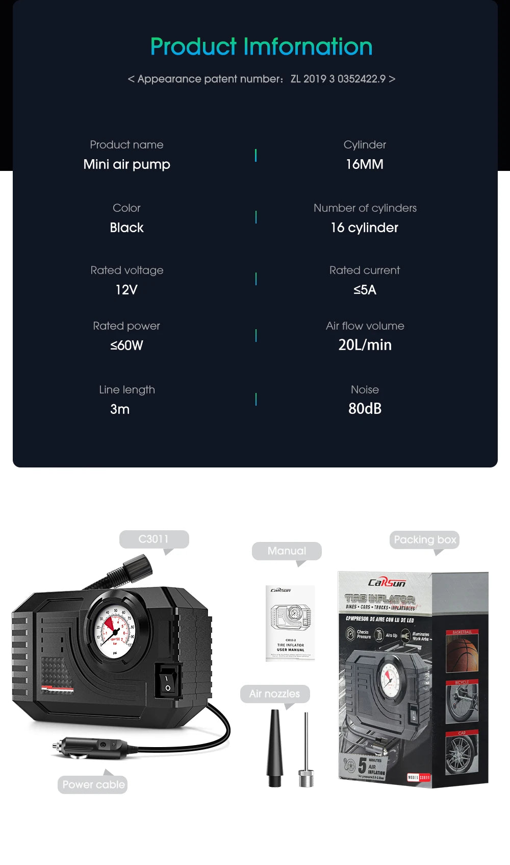 Wired Digital Tyre Inflator