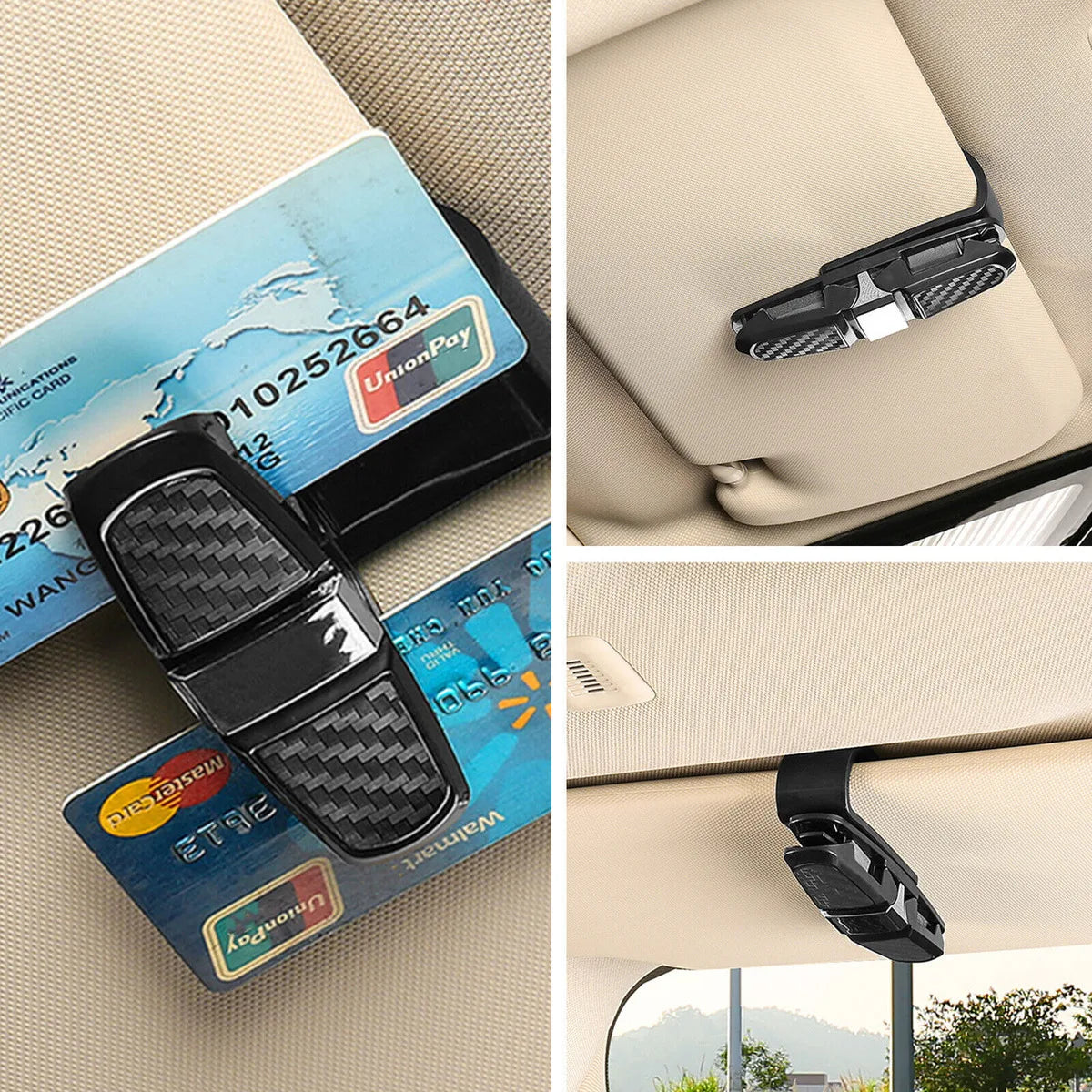 Sun Visor Sunglasses Holder 2 Pack