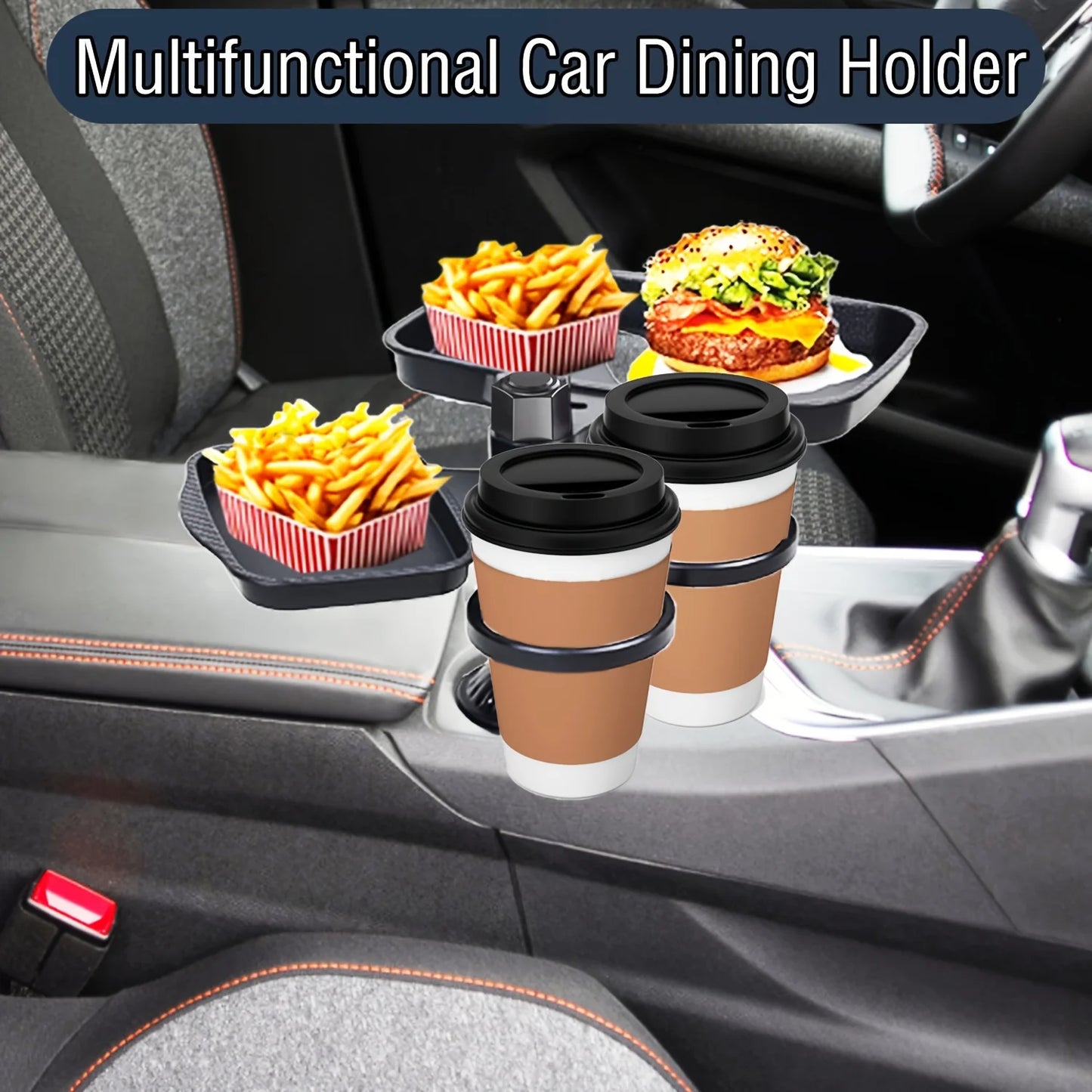3-in-1 Car Cup Holder Tray