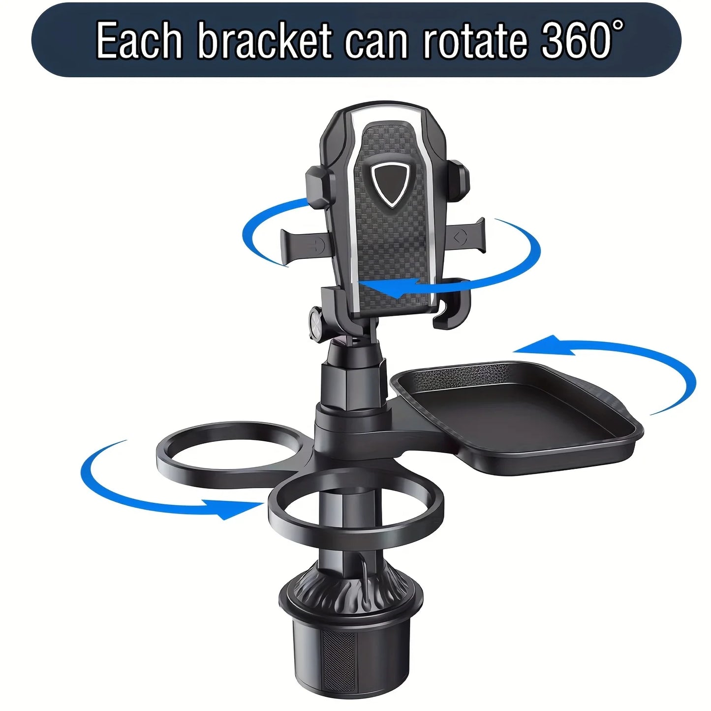 3-in-1 Car Cup Holder Tray