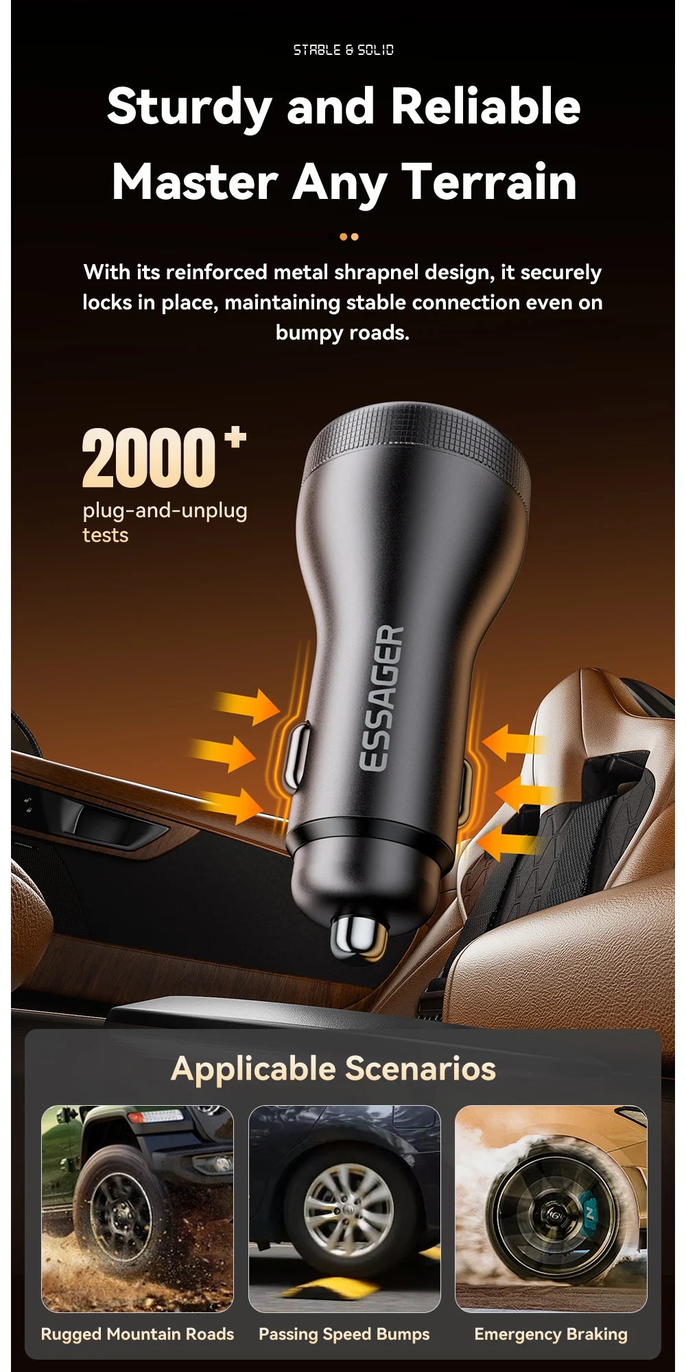 Essager 100W USB-C Car Charger