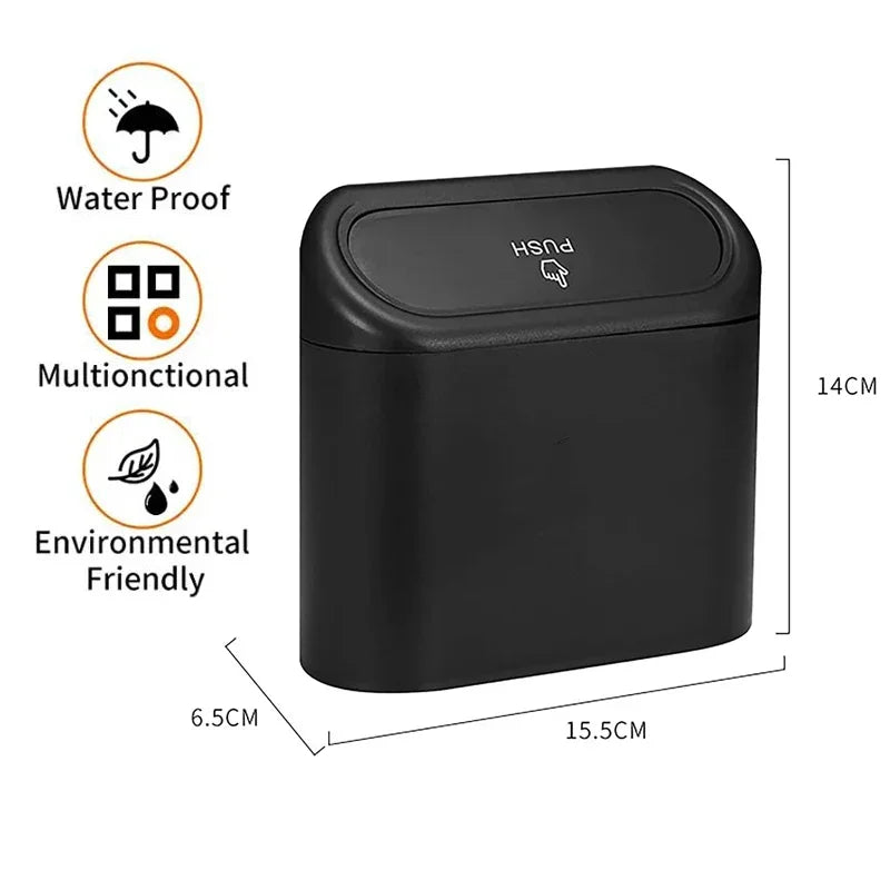 Compact Car Bin with Lid & Liner Bags
