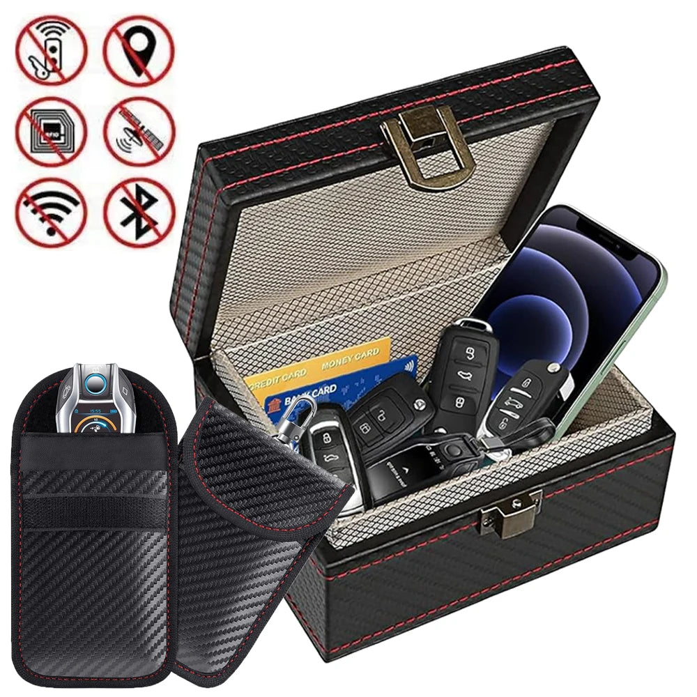 Faraday Key Signal Blocking Box & Pouches