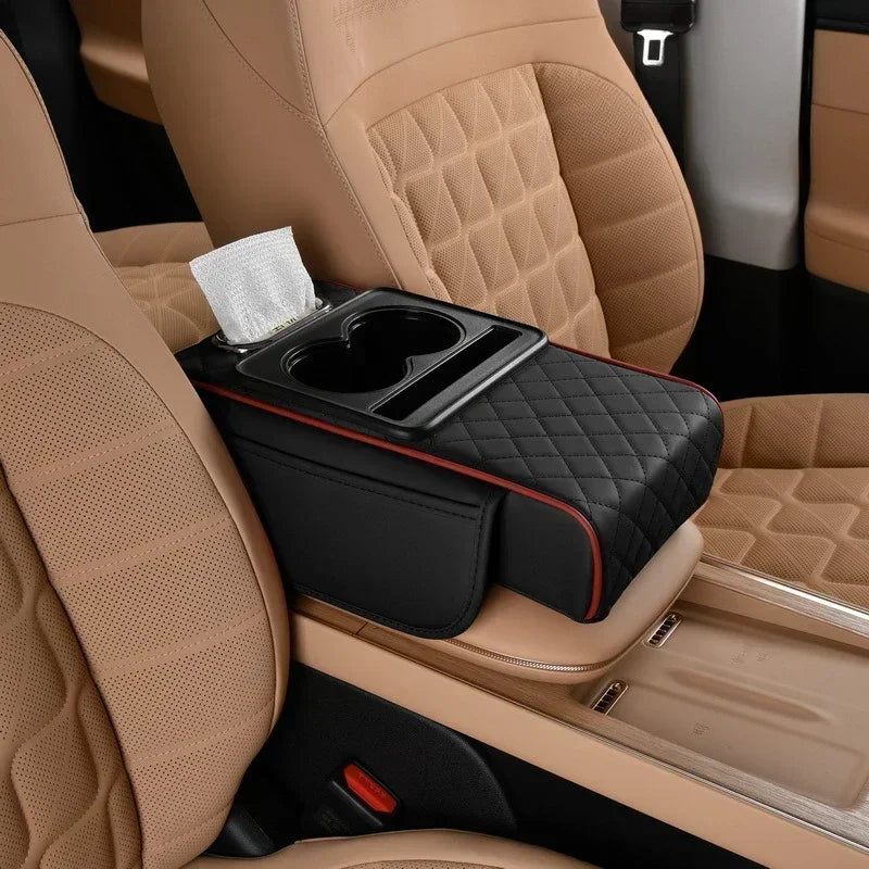 Memory Foam Car Armrest Cushion with Storage