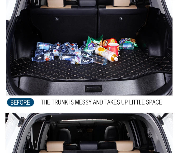 Foldable PU Leather Car Boot Organiser