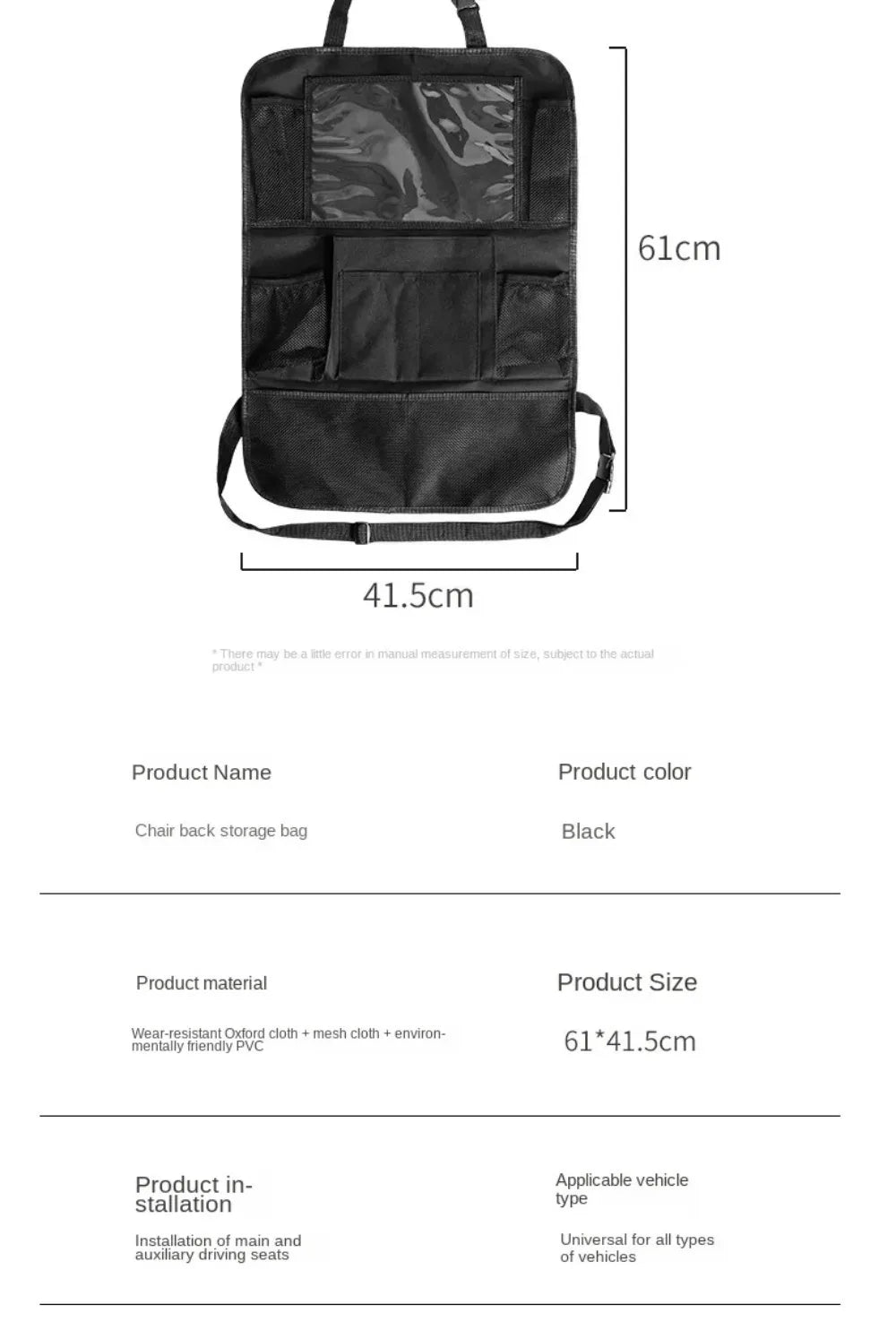 Backseat Car Organiser