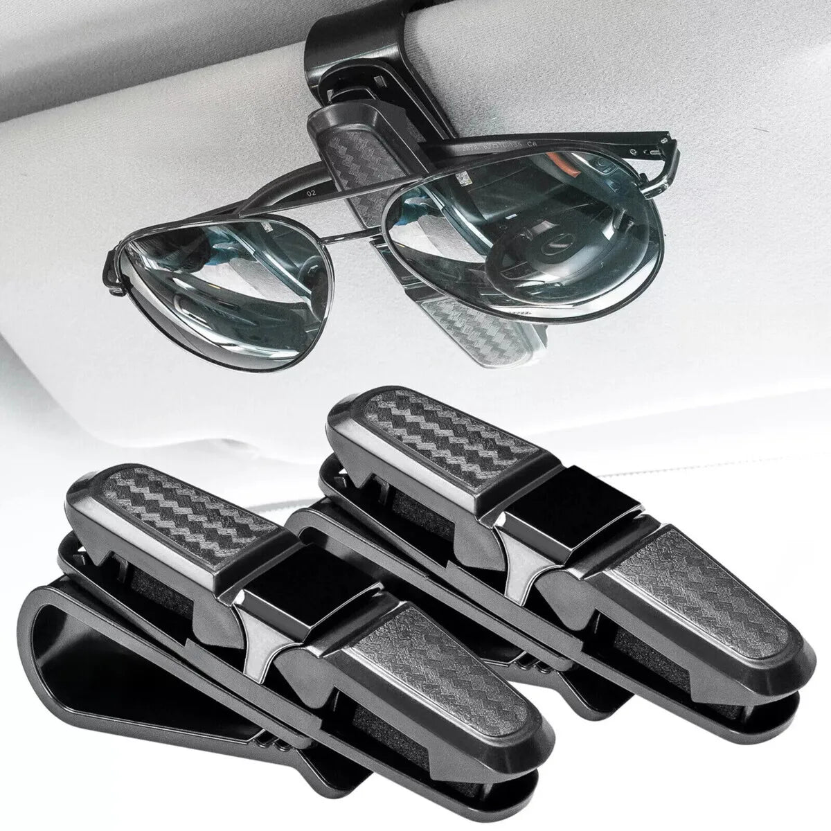 Sun Visor Sunglasses Holder 2 Pack