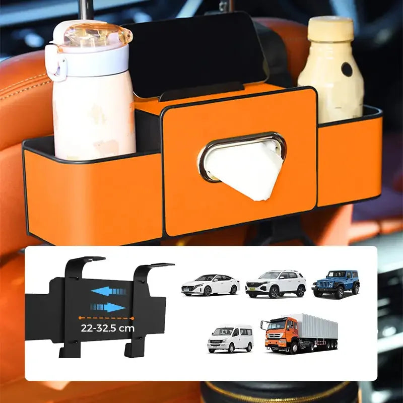 PU Leather Car Seat Back Organiser