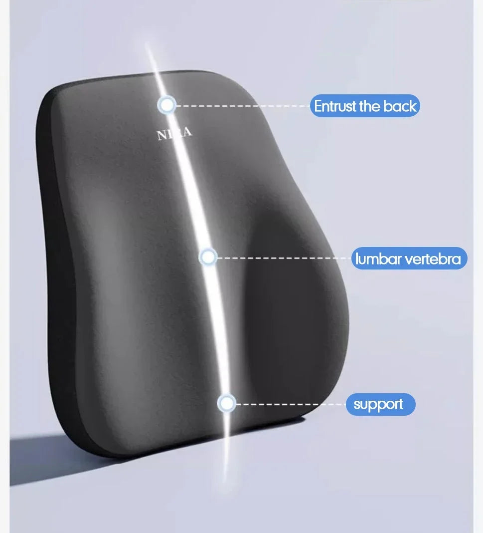 Memory Foam Car Neck & Lumbar Cushion Set