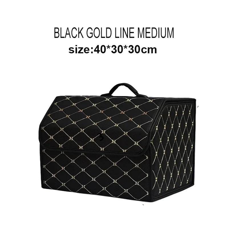 Foldable PU Leather Car Boot Organiser
