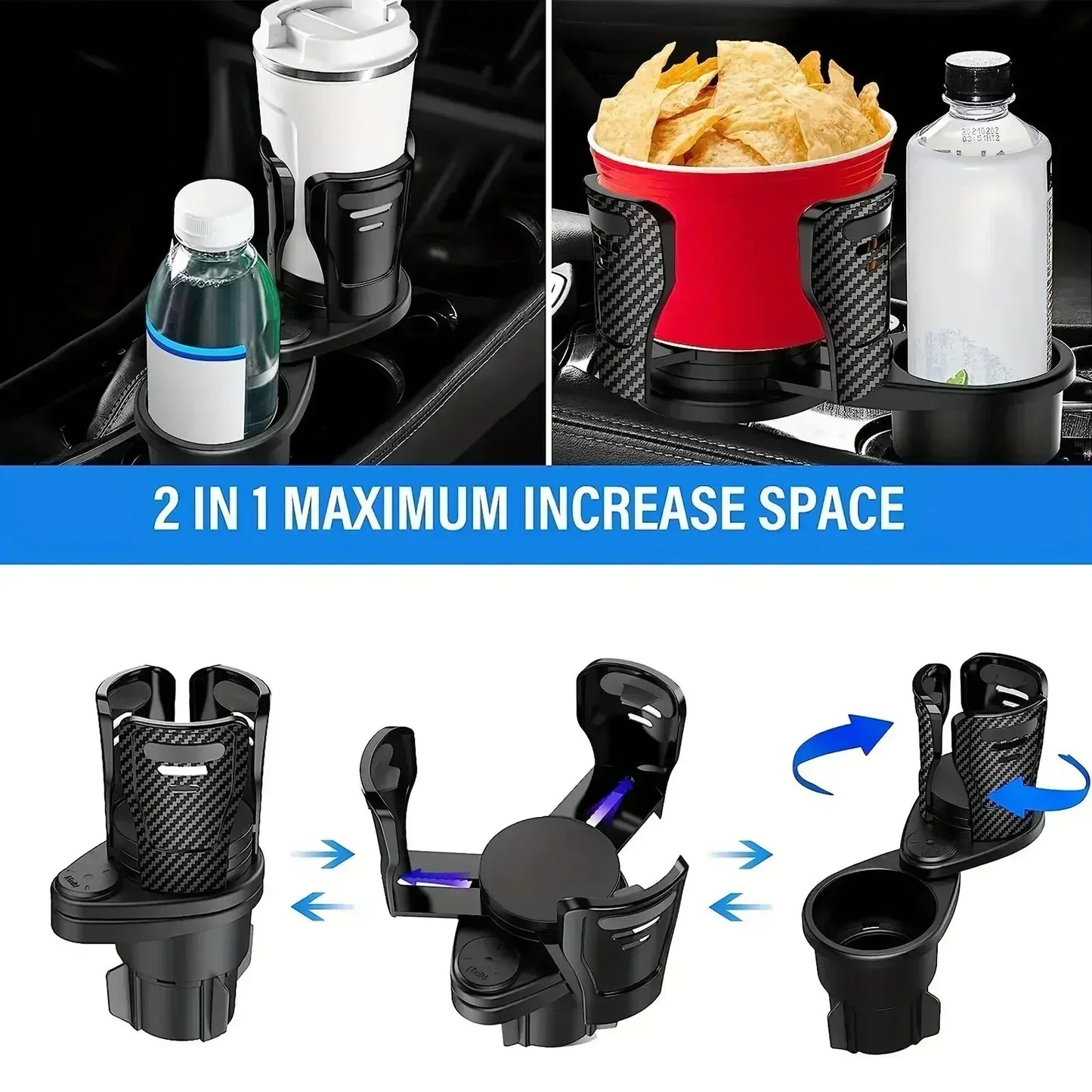 Dual Cup Holder Phone Mount