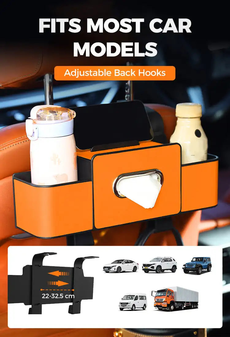 PU Leather Car Seat Back Organiser