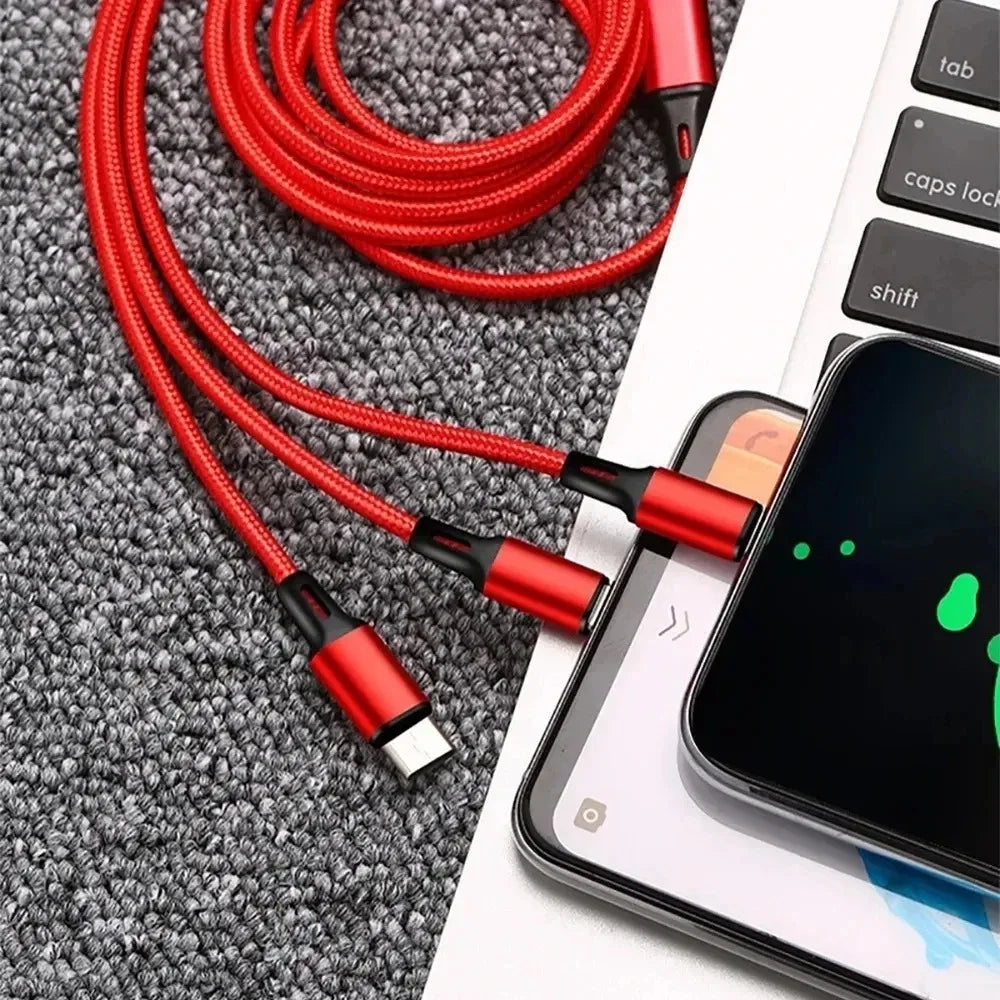 3-in-1 Braided Charging Cable
