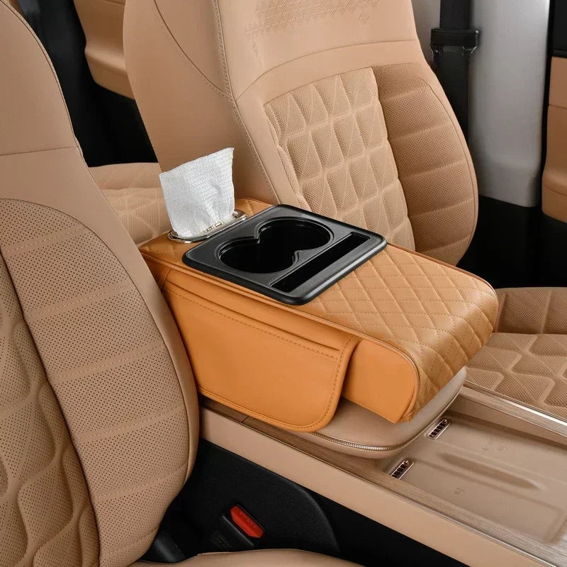 Memory Foam Car Armrest Cushion with Storage