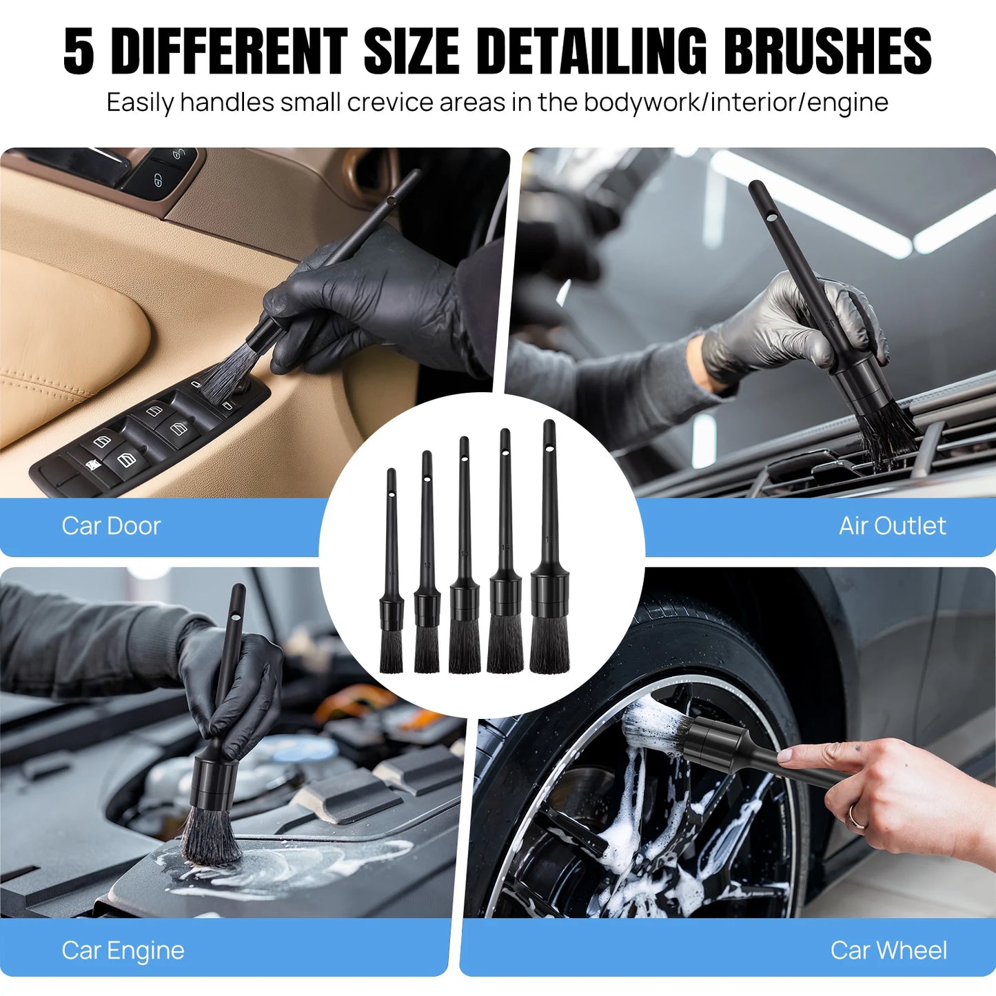 Car Detailing Brush Kit