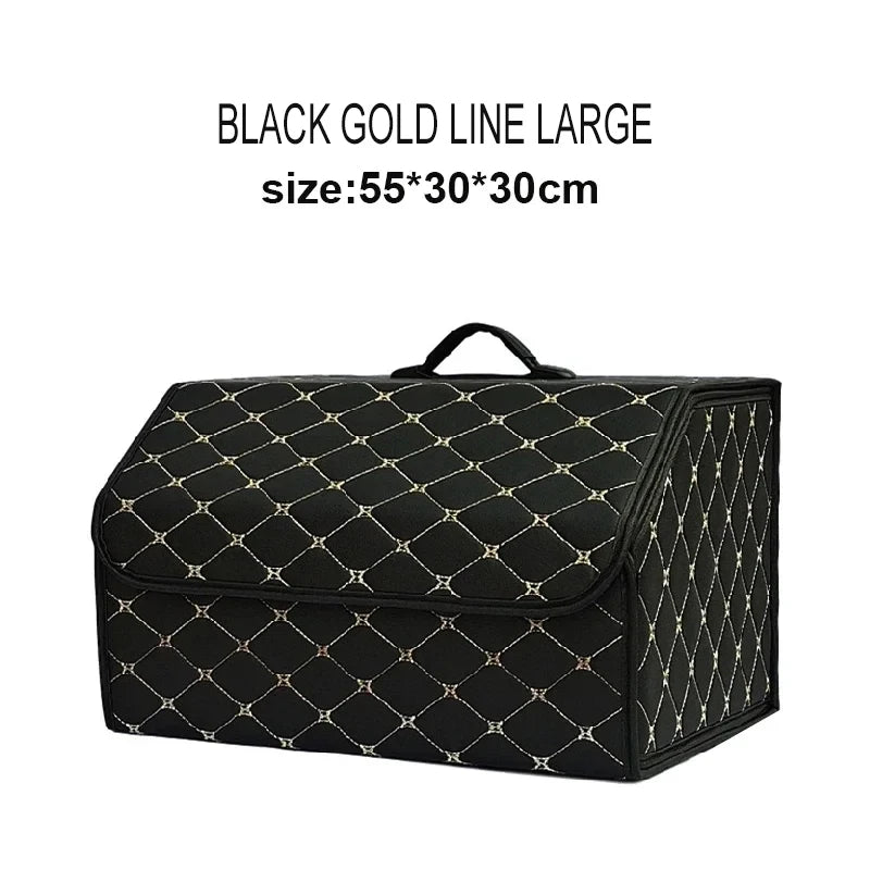 Foldable PU Leather Car Boot Organiser