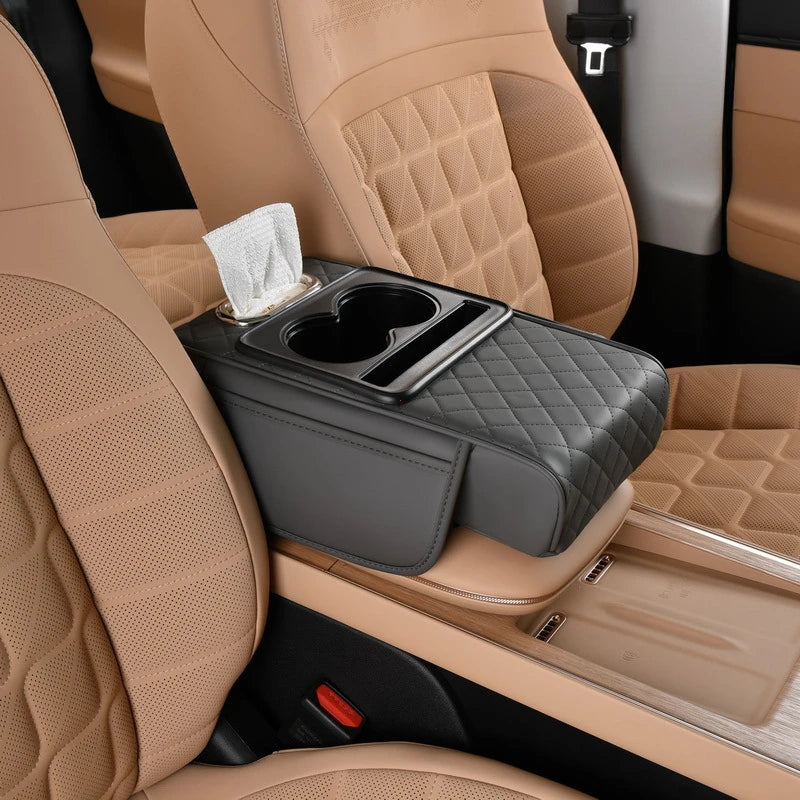 Memory Foam Car Armrest Cushion with Storage