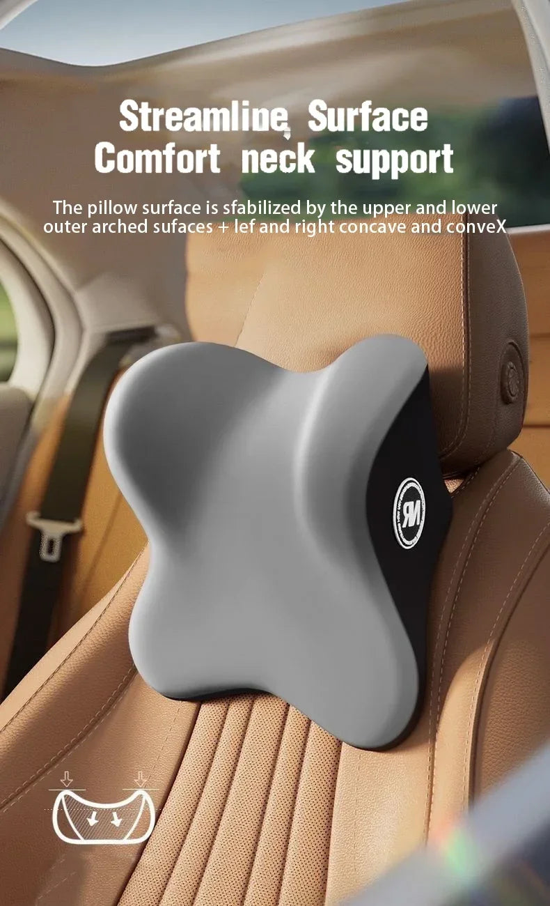 Memory Foam Car Neck & Lumbar Cushion Set