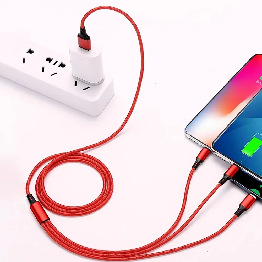 3-in-1 Braided Charging Cable