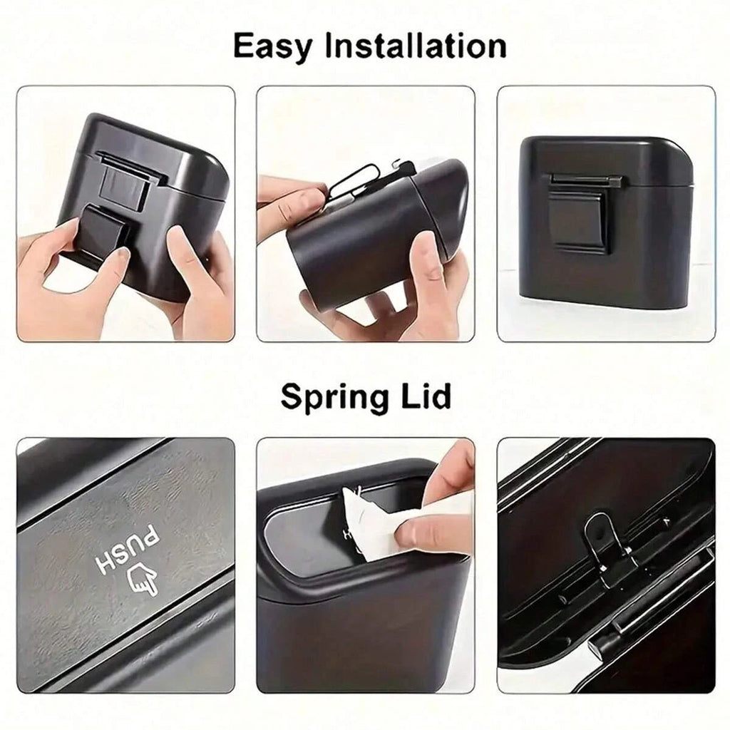Compact Car Bin with Lid & Liner Bags