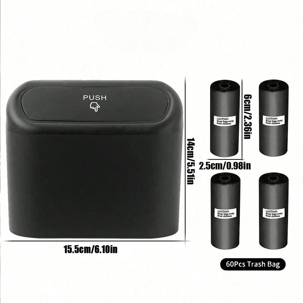 Compact Car Bin with Lid & Liner Bags