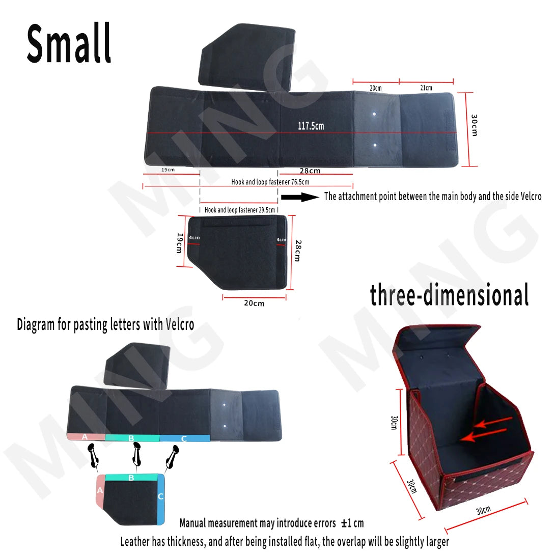 Foldable PU Leather Car Boot Organiser