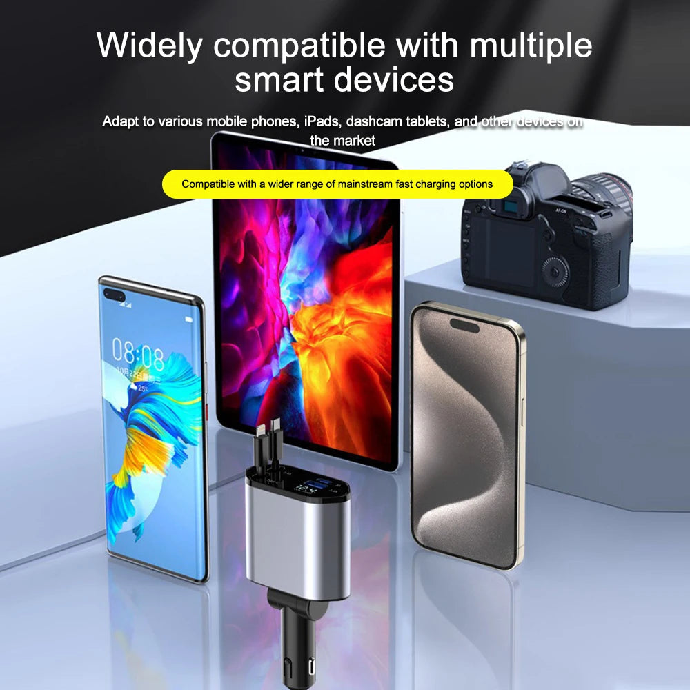 120W 4-in-1 Car Phone Charger
