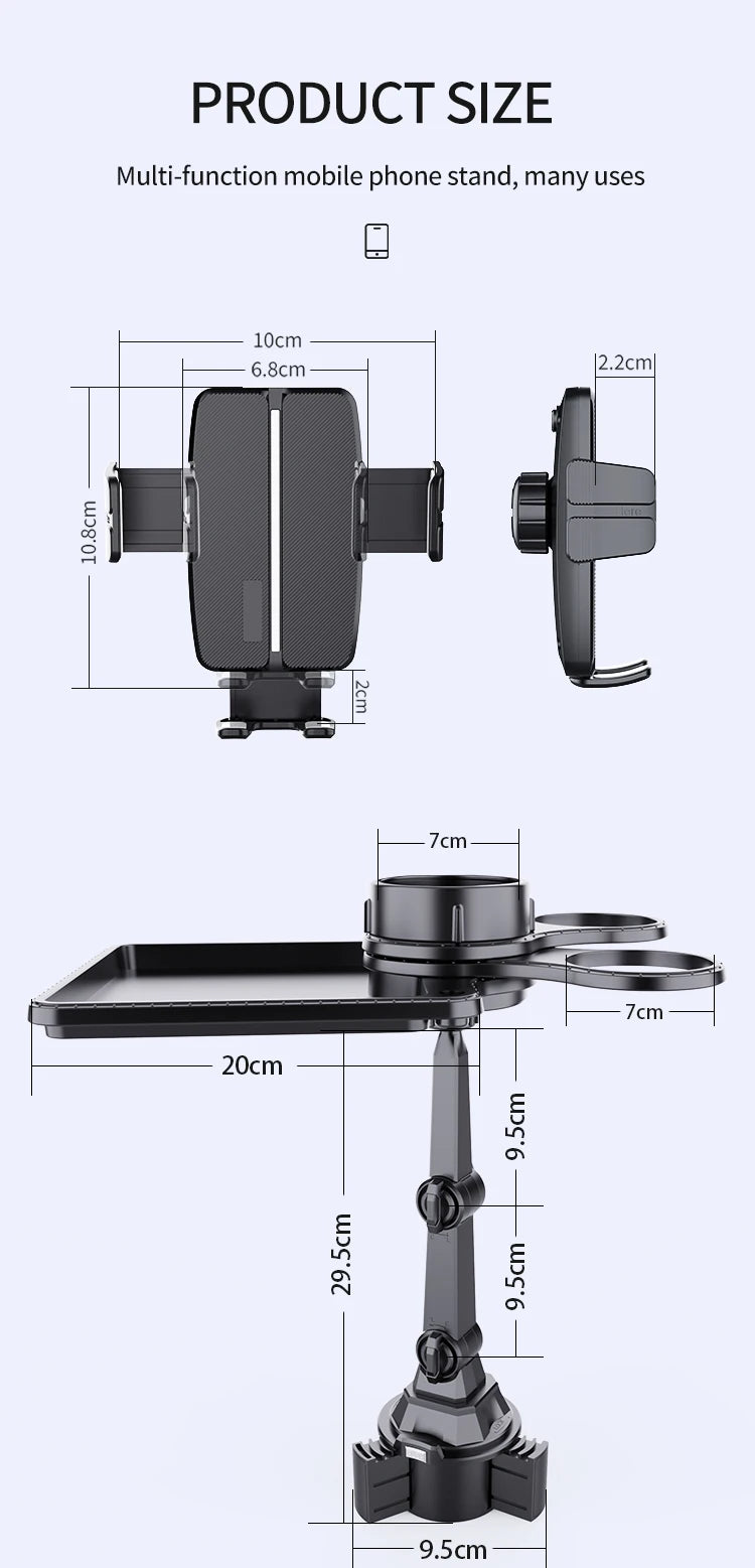Dual Cup Holder Tray Organiser