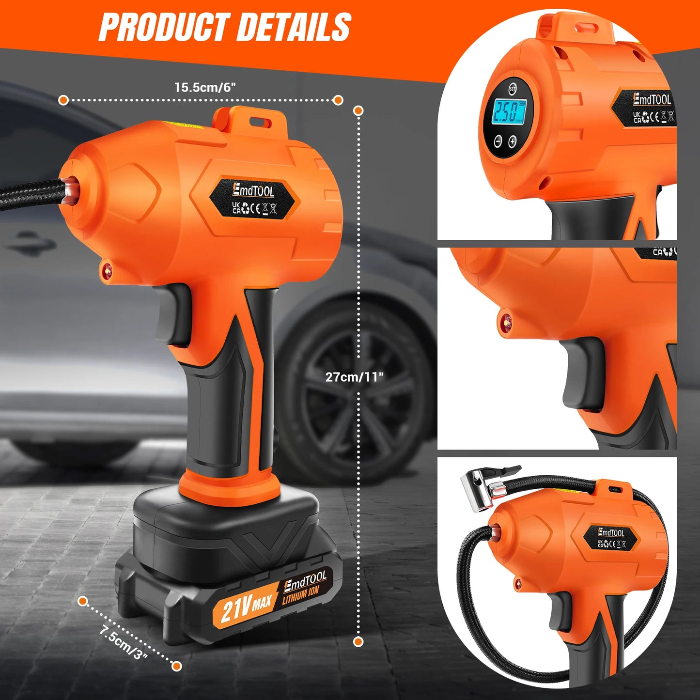 Rechargeable Digital Tyre Inflator