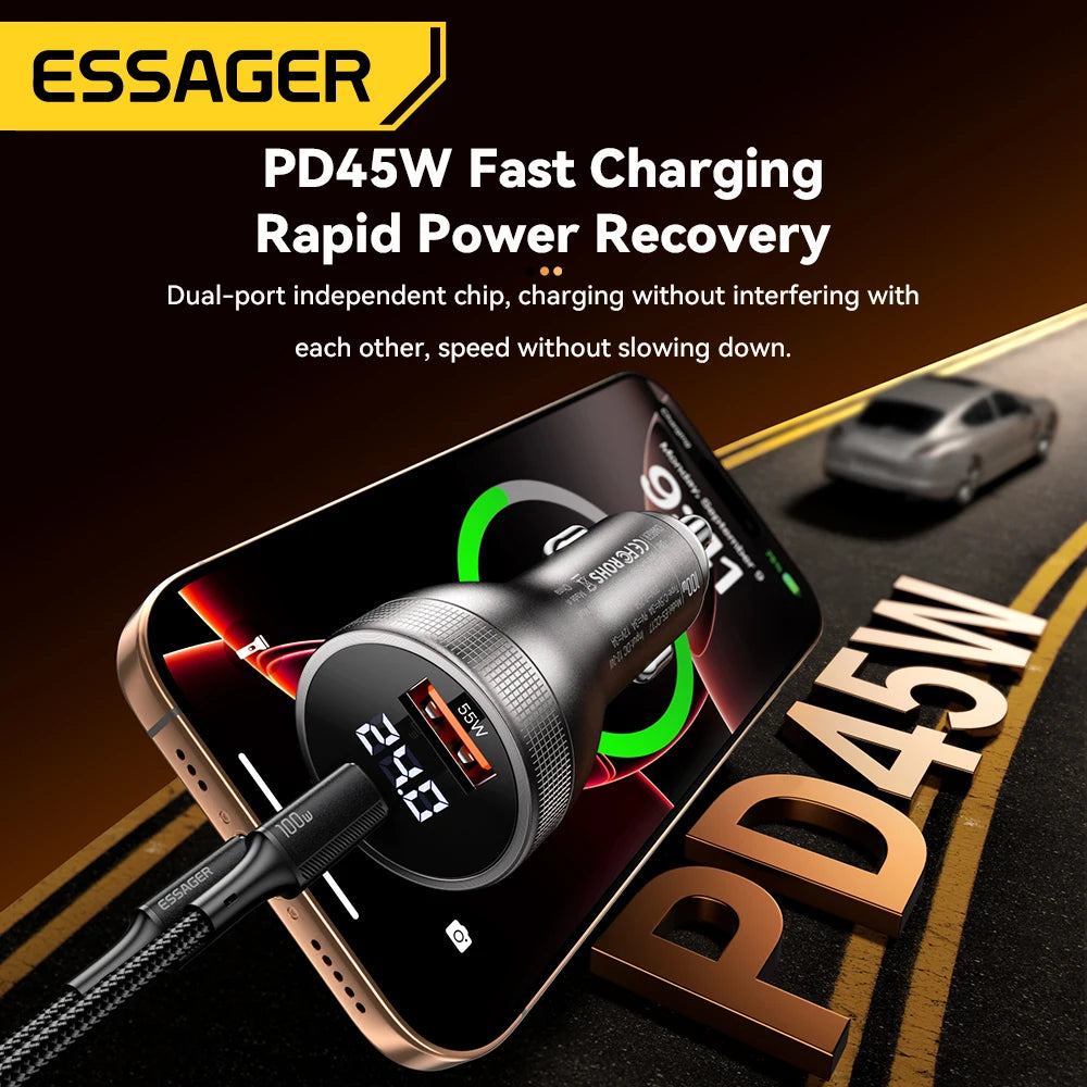 Essager 100W USB-C Car Charger