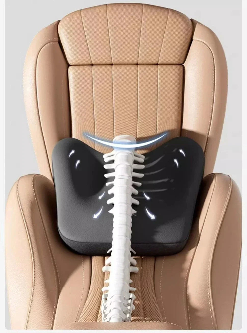 Memory Foam Car Neck & Lumbar Cushion Set