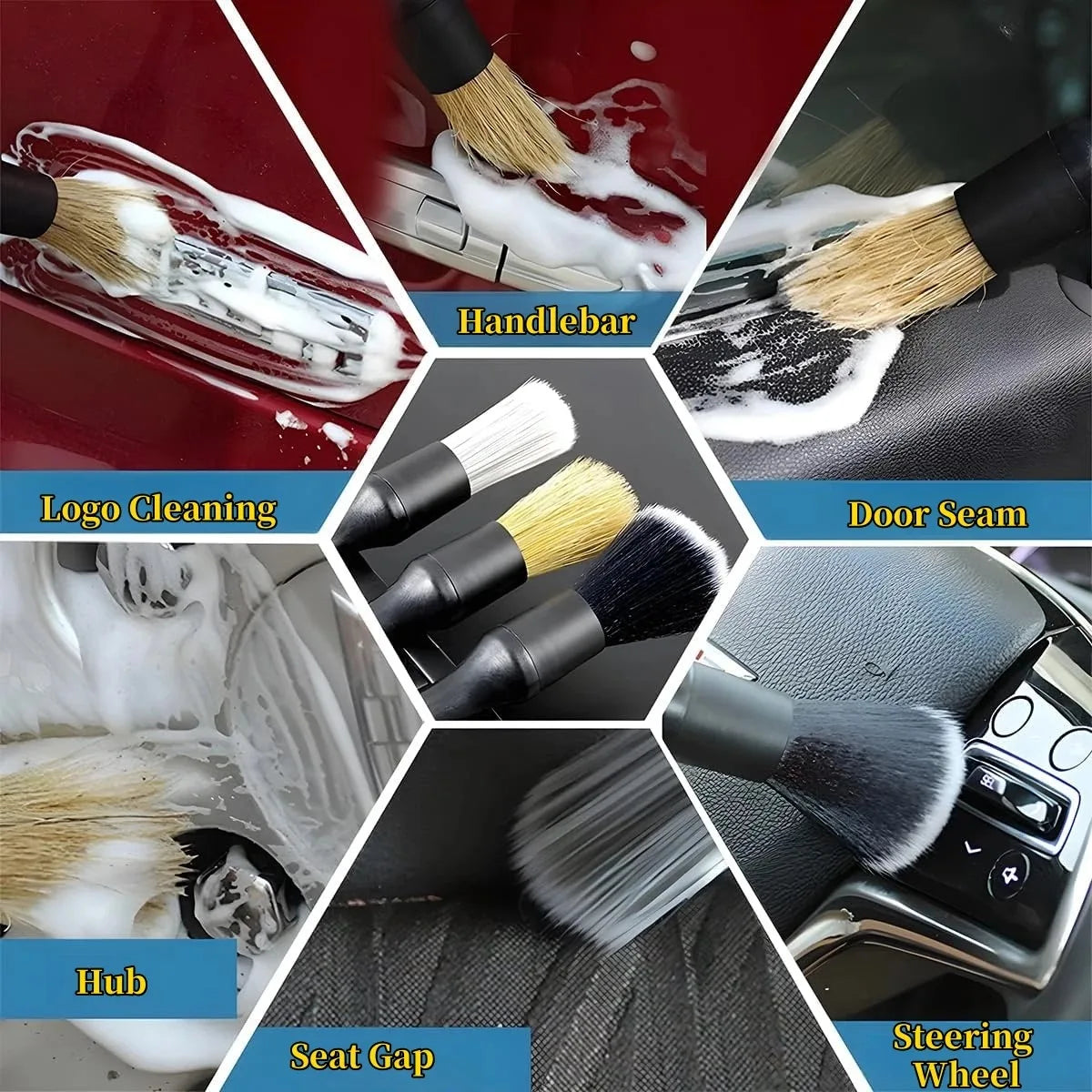 Automotive Detailing Brush Set