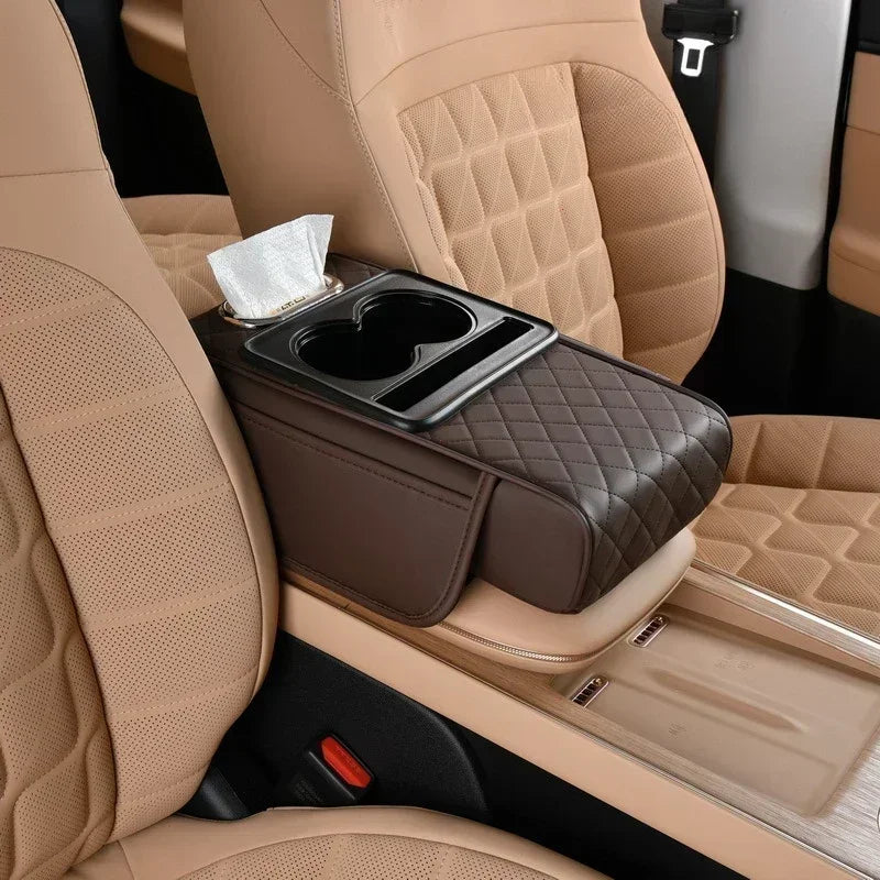 Memory Foam Car Armrest Cushion with Storage