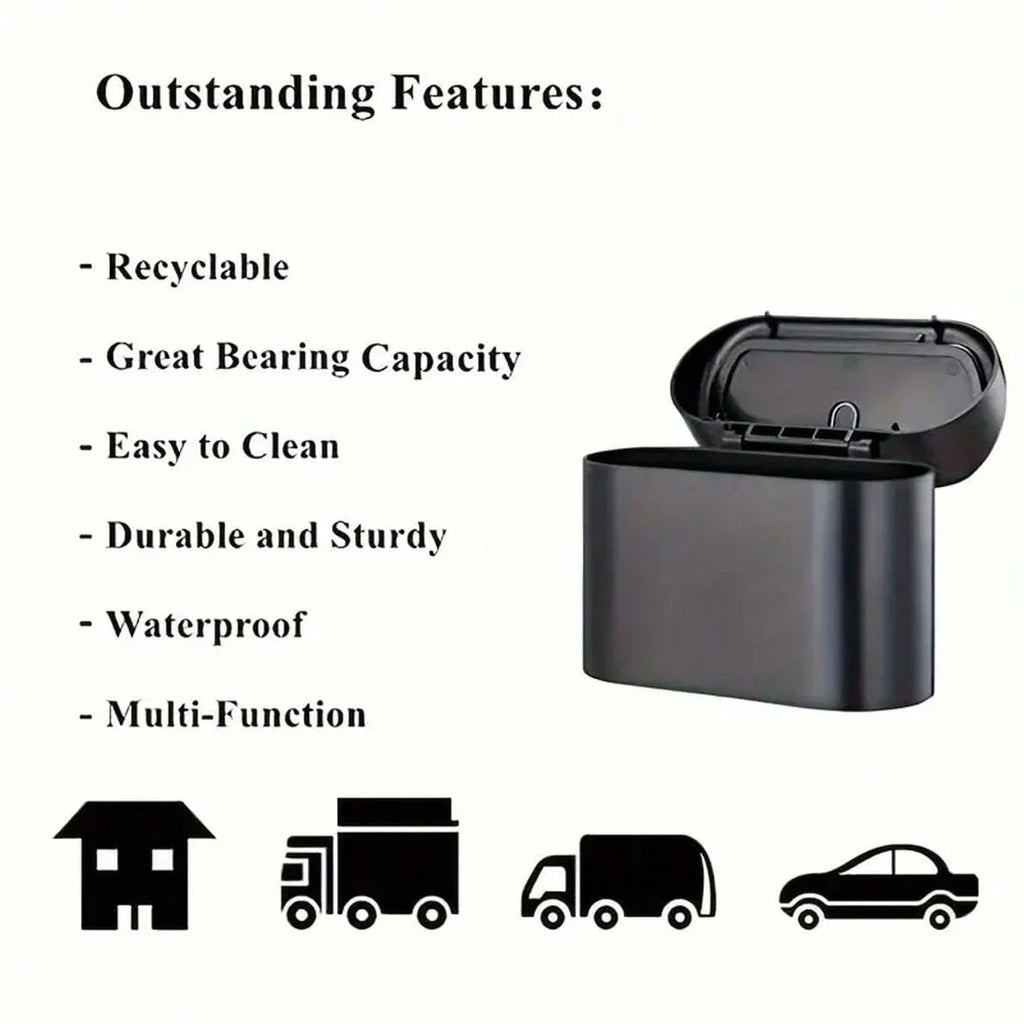 Compact Car Bin with Lid & Liner Bags