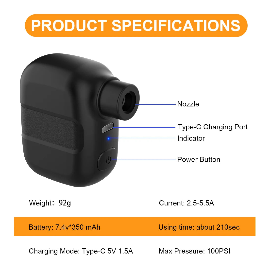 Mini Rechargeable Bike Air Pump