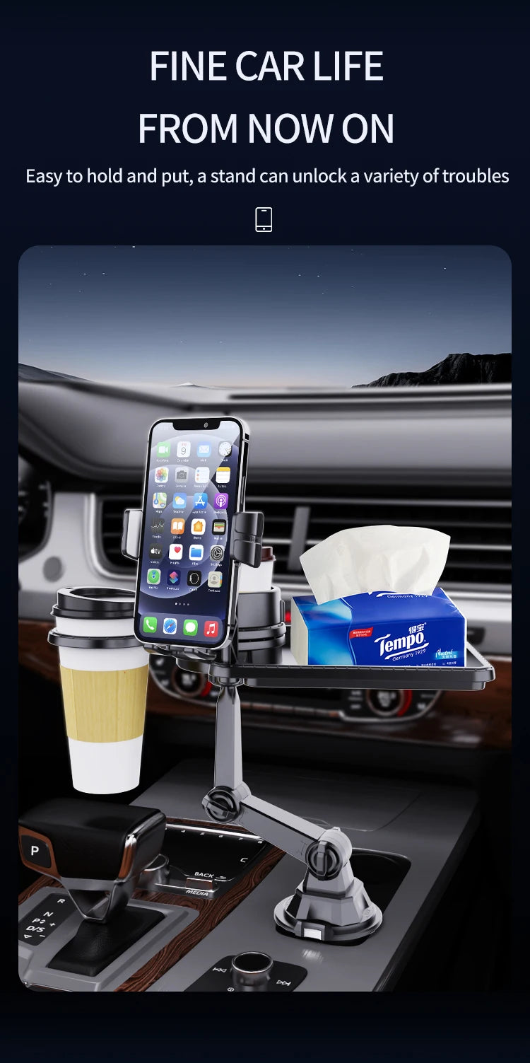 Dual Cup Holder Tray Organiser