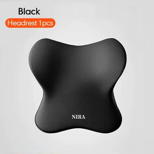 Memory Foam Car Neck & Lumbar Cushion Set