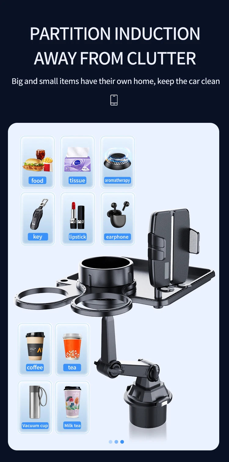 Dual Cup Holder Tray Organiser