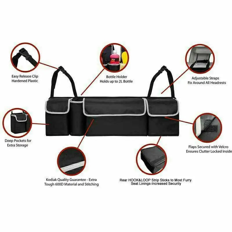 Large Car Boot Hanging Storage Bag