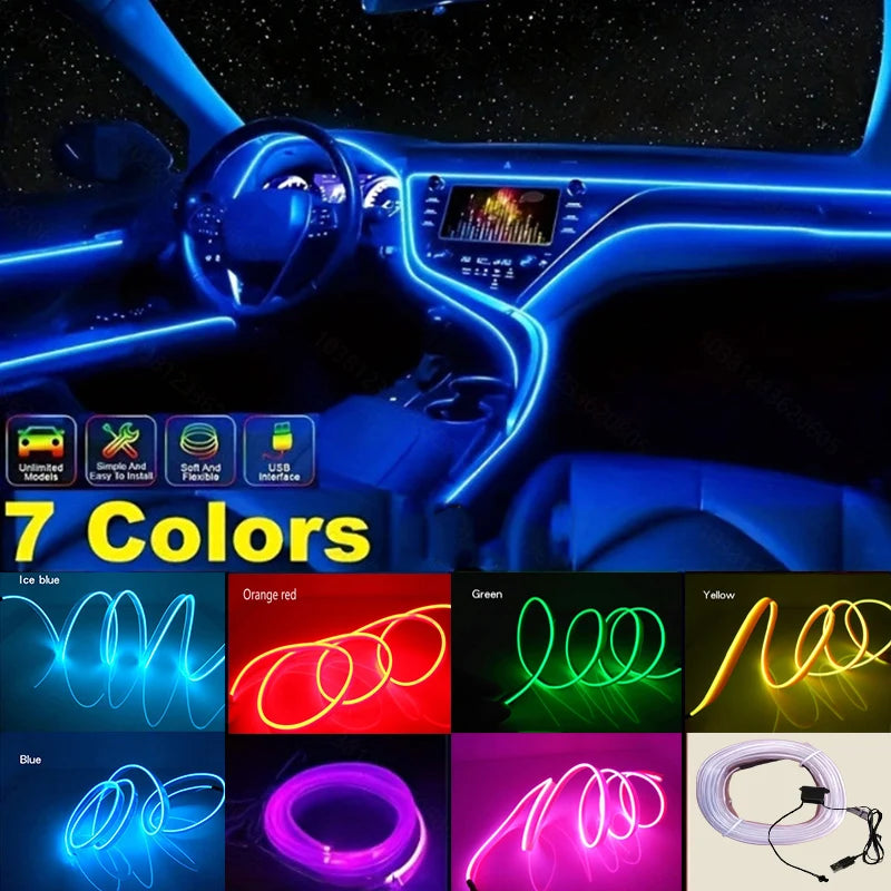 Car Interior Ambient Light Strip Kit