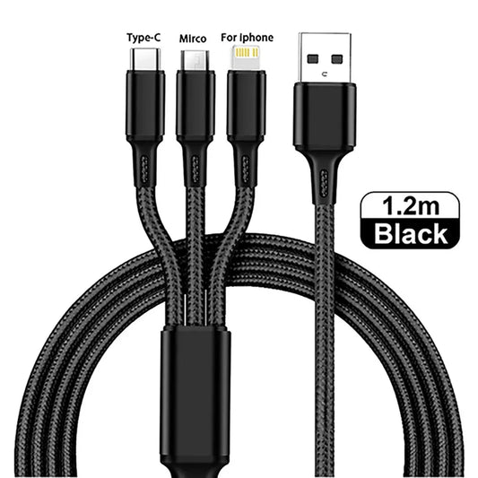 3-in-1 Braided Charging Cable