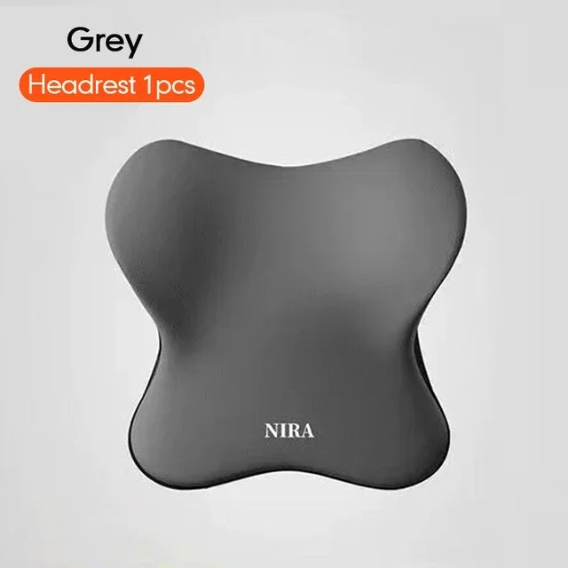 Memory Foam Car Neck & Lumbar Cushion Set