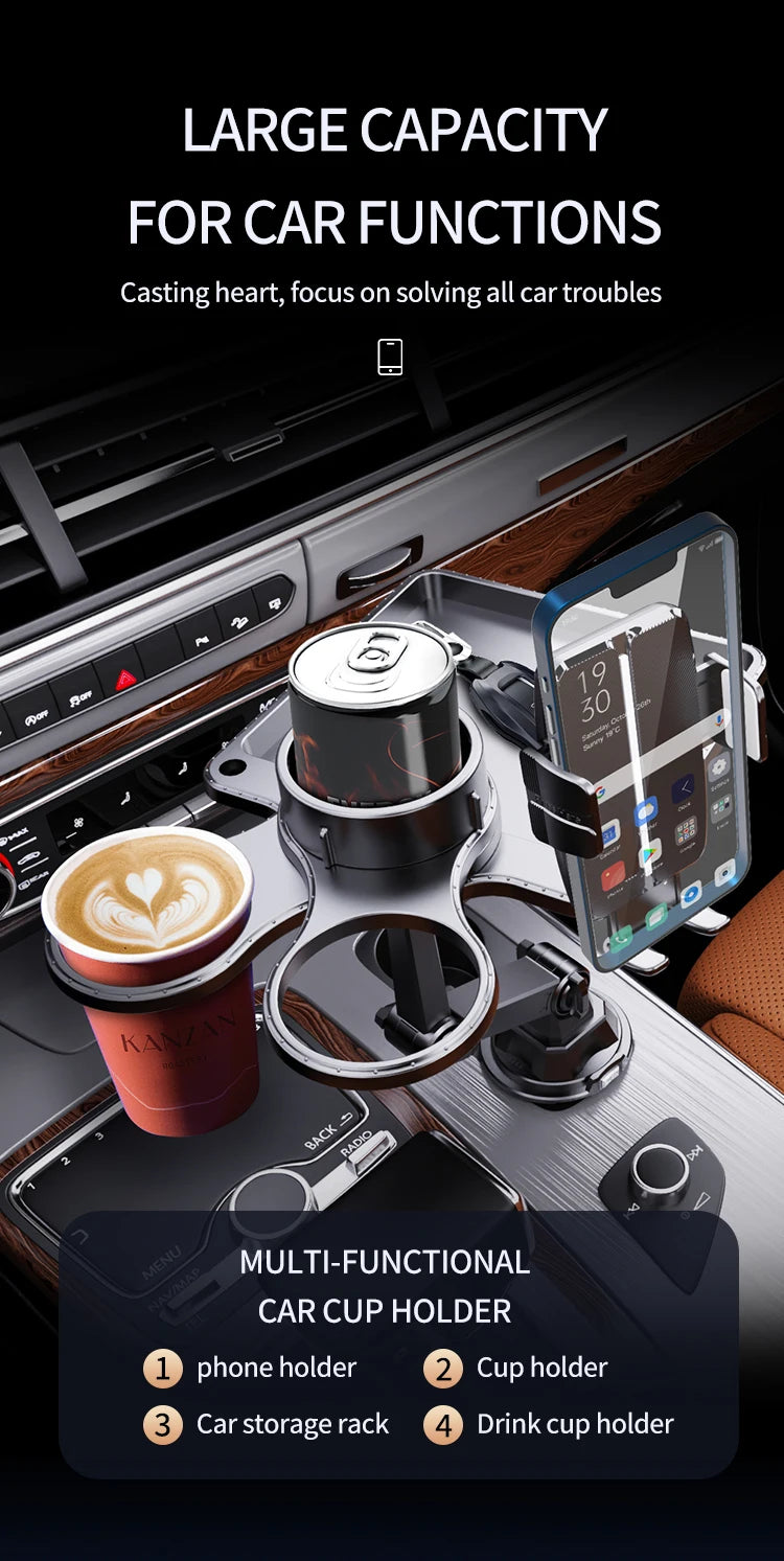 Dual Cup Holder Tray Organiser