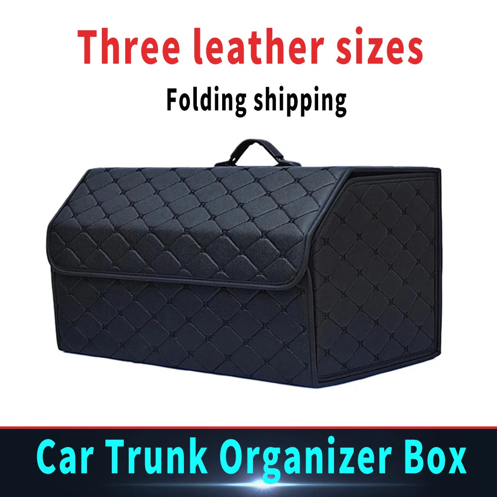 Foldable PU Leather Car Boot Organiser