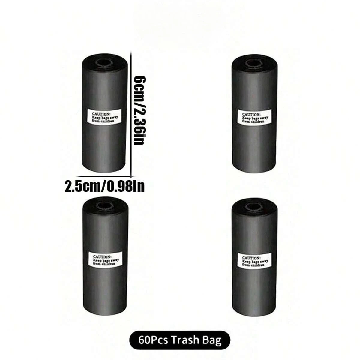 Compact Car Bin with Lid & Liner Bags