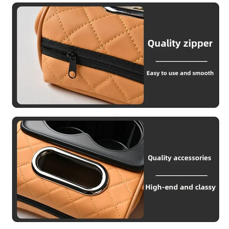 Memory Foam Car Armrest Cushion with Storage