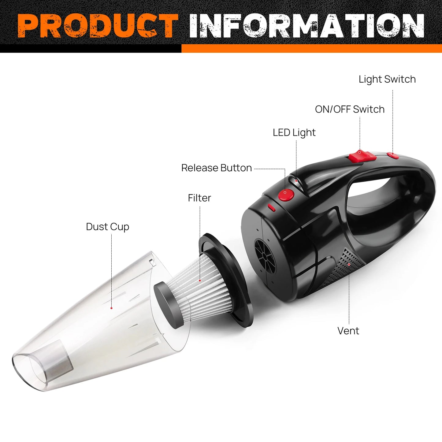 Cordless Handheld Car Vacuum