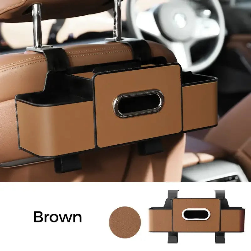 PU Leather Car Seat Back Organiser