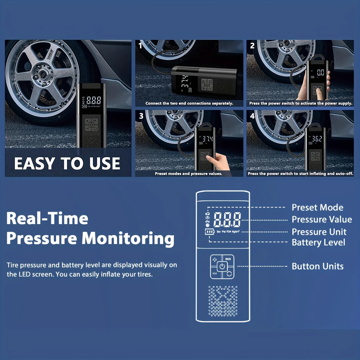 Portable Cordless Tyre Inflator
