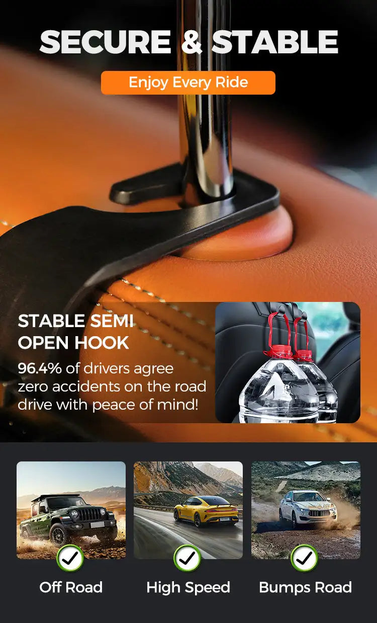 PU Leather Car Seat Back Organiser